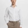 Slim-Fit-Anzughemd aus Baumwollpopeline Slim-Fit-Anzughemd aus Baumwollpopeline