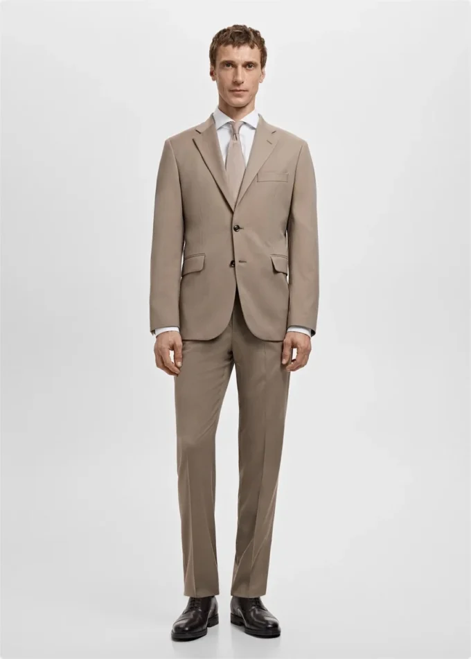 Slim-Fit-Anzughemd aus Baumwollpopeline Slim-Fit-Anzughemd aus Baumwollpopeline