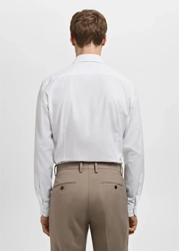Slim-Fit-Anzughemd aus Baumwollpopeline Slim-Fit-Anzughemd aus Baumwollpopeline