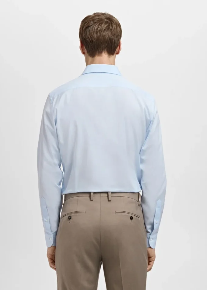 Slim-Fit-Anzughemd aus Baumwollpopeline Slim-Fit-Anzughemd aus Baumwollpopeline