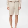 Slim Fit Bermudashorts aus 100 % Leinen