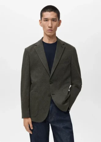 Slim Fit Blazer mit Mikrostruktur Slim Fit Blazer mit Mikrostruktur