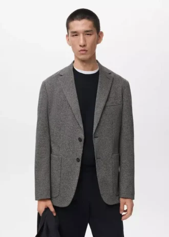 Slim Fit Blazer mit Mikrostruktur