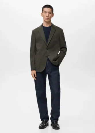 Slim Fit Blazer mit Mikrostruktur Slim Fit Blazer mit Mikrostruktur