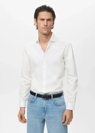 Slim-Fit-Hemd aus 100 % Baumwolle