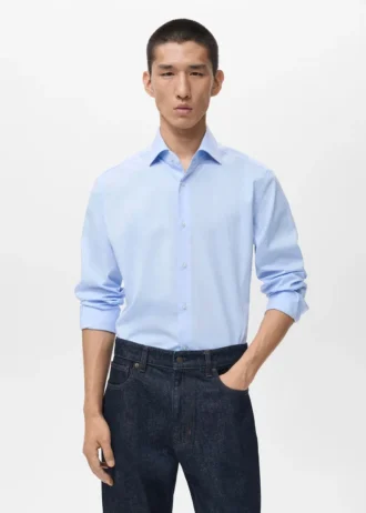 Slim-Fit-Hemd aus 100 % Baumwolle