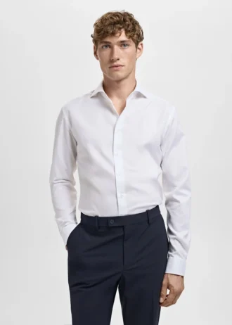 Slim Fit Hemd aus 100 % Baumwolle
