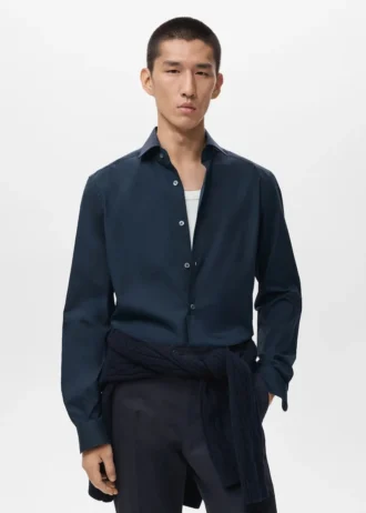 Slim-Fit-Hemd aus 100 % Baumwolle