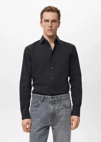 Slim-Fit-Hemd aus 100 % Baumwolle