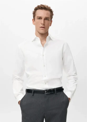 Slim-Fit-Hemd aus 100 % Baumwolle