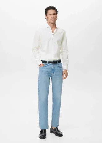 Slim-Fit-Hemd aus 100 % Baumwolle