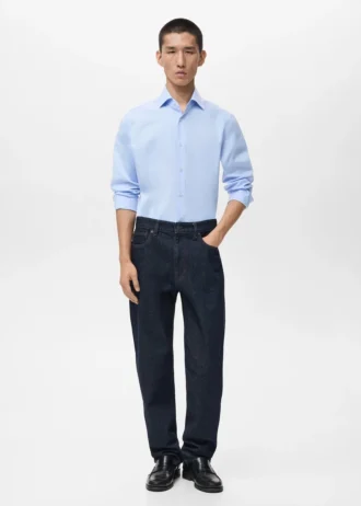 Slim-Fit-Hemd aus 100 % Baumwolle