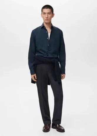 Slim-Fit-Hemd aus 100 % Baumwolle