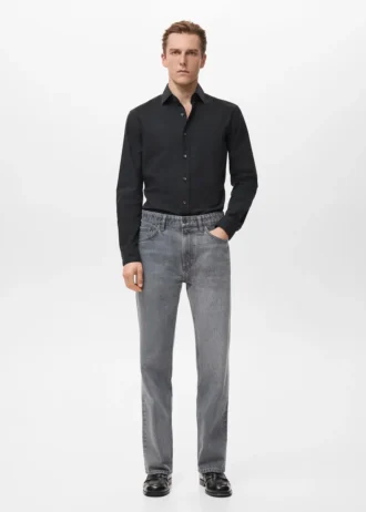 Slim-Fit-Hemd aus 100 % Baumwolle