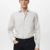 Slim Fit-Hemd aus 100 % Baumwolle mit Streifenmuster