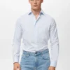 Slim-Fit-Hemd aus 100 % Baumwolle mit Streifenmuster