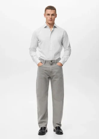 Slim-Fit-Hemd aus 100 % Baumwolle mit Streifenmuster