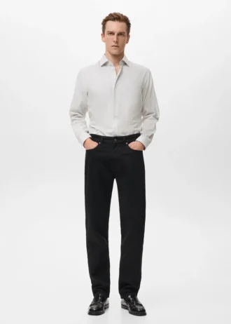 Slim Fit-Hemd aus 100 % Baumwolle mit Streifenmuster