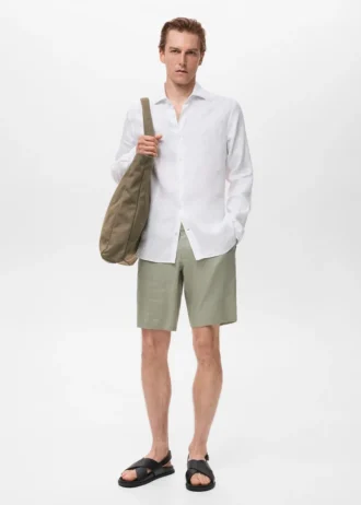 Slim-Fit-Hemd aus 100 % Leinen