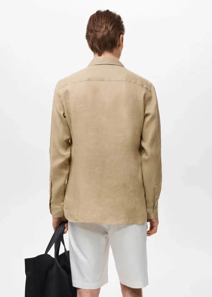 Slim-Fit-Hemd aus 100 % Leinen Slim-Fit-Hemd aus 100 % Leinen