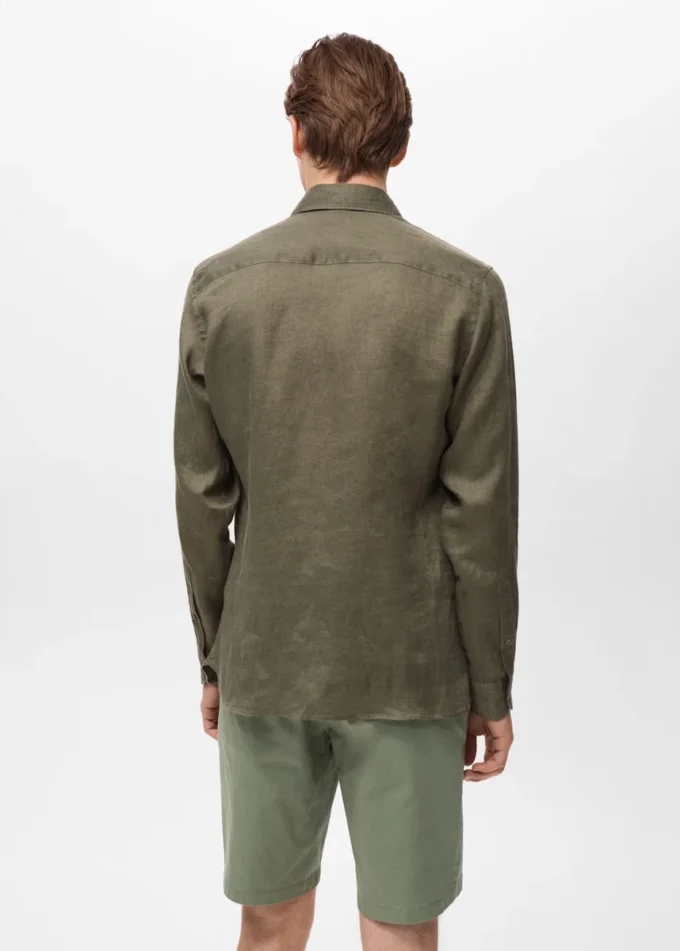 Slim-Fit-Hemd aus 100 % Leinen Slim-Fit-Hemd aus 100 % Leinen