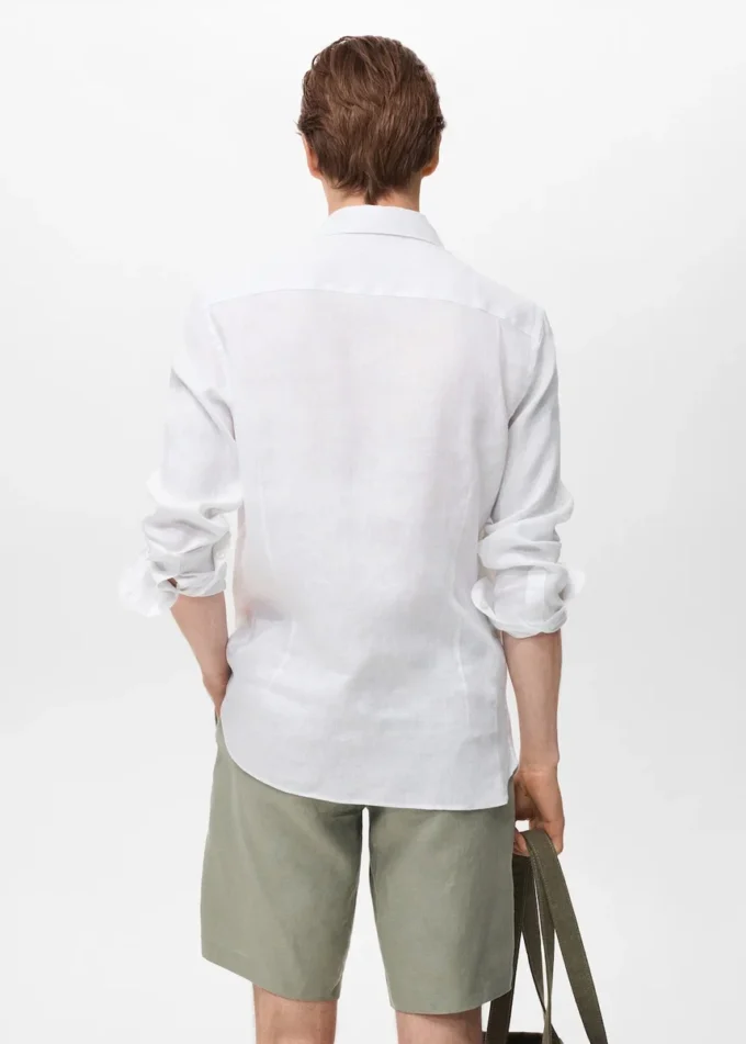 Slim-Fit-Hemd aus 100 % Leinen Slim-Fit-Hemd aus 100 % Leinen