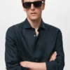 Slim-Fit-Hemd aus 100 % Leinen Slim-Fit-Hemd aus 100 % Leinen