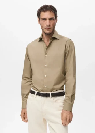 Slim-Fit-Hemd aus Lyocell-Baumwolle