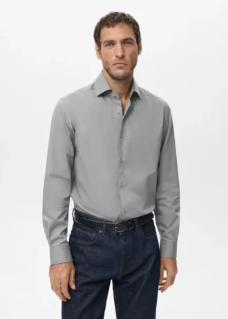 Slim-Fit-Hemd aus Lyocell-Baumwolle