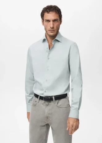 Slim-Fit-Hemd aus Lyocell-Baumwolle