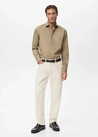 Slim-Fit-Hemd aus Lyocell-Baumwolle