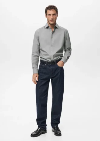 Slim-Fit-Hemd aus Lyocell-Baumwolle