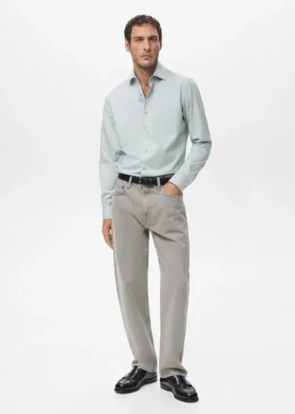 Slim-Fit-Hemd aus Lyocell-Baumwolle