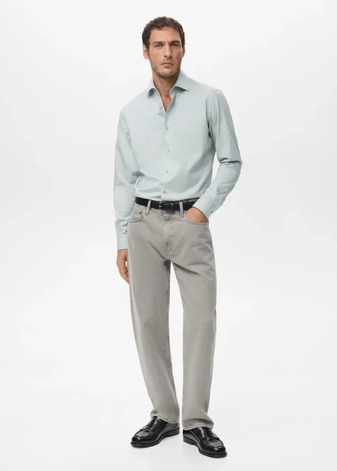 Slim-Fit-Hemd aus Lyocell-Baumwolle Slim-Fit-Hemd aus Lyocell-Baumwolle
