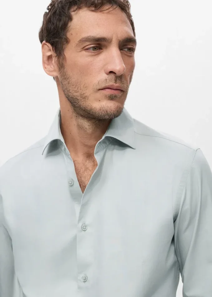 Slim-Fit-Hemd aus Lyocell-Baumwolle Slim-Fit-Hemd aus Lyocell-Baumwolle