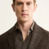 Slim-Fit-Jacke aus Wollmischgewebe mit Mikro-Karomuster Slim-Fit-Jacke aus Wollmischgewebe mit Mikro-Karomuster