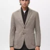 Slim-Fit-Jacke mit Mikro-Hahnentrittmuster Slim-Fit-Jacke mit Mikro-Hahnentrittmuster