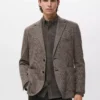 Slim-Fit-Jacke mit Mikro-Hahnentrittmuster Slim-Fit-Jacke mit Mikro-Hahnentrittmuster