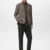 Slim-Fit-Jacke mit Mikro-Hahnentrittmuster Slim-Fit-Jacke mit Mikro-Hahnentrittmuster
