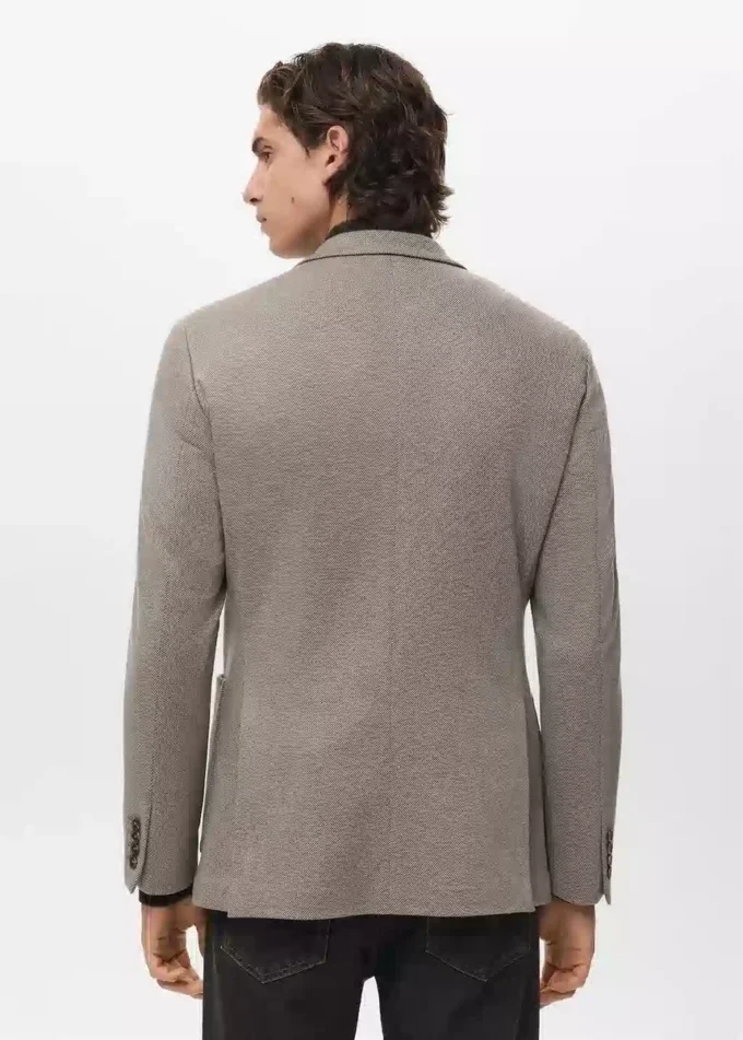 Slim-Fit-Jacke mit Mikro-Hahnentrittmuster Slim-Fit-Jacke mit Mikro-Hahnentrittmuster