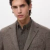 Slim-Fit-Jacke mit Mikro-Hahnentrittmuster Slim-Fit-Jacke mit Mikro-Hahnentrittmuster
