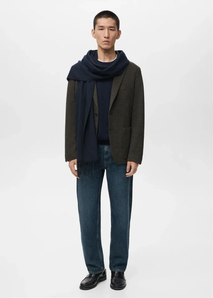 Slim-Fit-Jacke mit Mikrokaromuster Slim-Fit-Jacke mit Mikrokaromuster