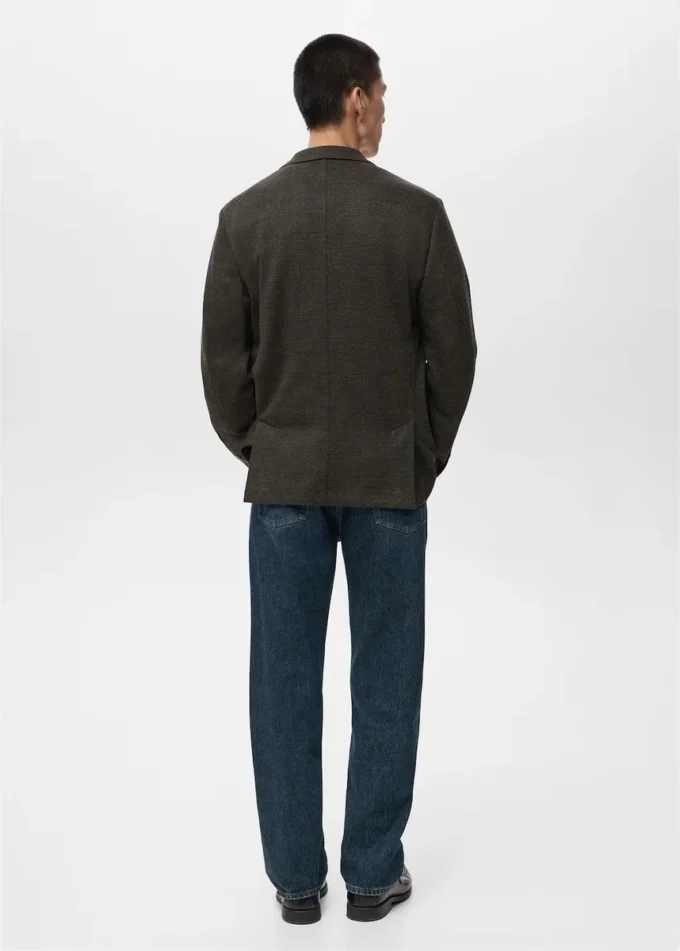 Slim-Fit-Jacke mit Mikrokaromuster Slim-Fit-Jacke mit Mikrokaromuster