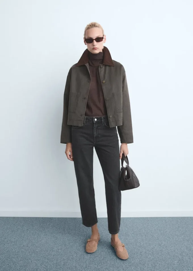 Slim-Fit-Jeans mit hoher Taille