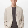 Slim Fit Leinenanzugblazer Slim Fit Leinenanzugblazer