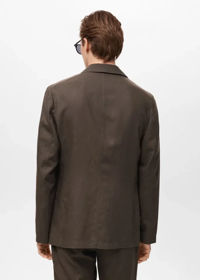 Slim Fit Leinenanzugblazer Slim Fit Leinenanzugblazer