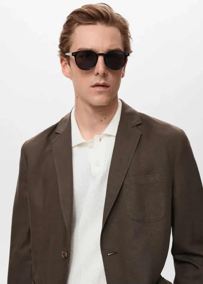Slim Fit Leinenanzugblazer Slim Fit Leinenanzugblazer