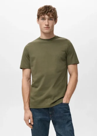 Slim-Fit-T-Shirt aus 100 % Baumwolle