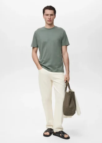 Slim-Fit-T-Shirt aus 100 % Baumwolle