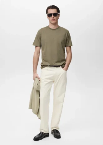 Slim-Fit-T-Shirt aus 100 % Baumwolle